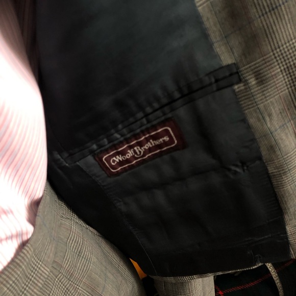 WOOLF BROTHERS Ladies Gray Glen Plaid Worsted Wool Suit with Skirt - Size 6 - Picture 3 of 14